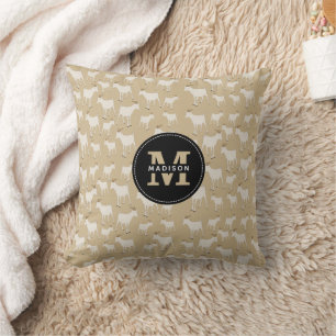 Monogramm für Ziegenhaltung Kissen