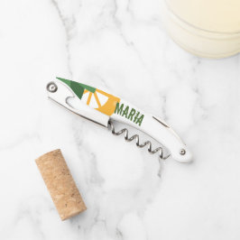 Monogramm für Zitronenskalben und Blätter Kellnermesser