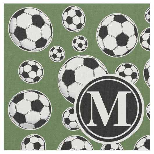 Monogramm-Fußball - Baum-Spitze Stoff (Nahaufnahme)