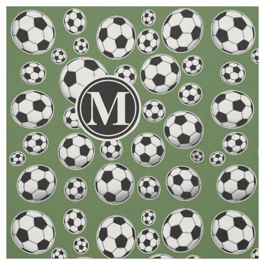 Monogramm-Fußball - Baum-Spitze Stoff (Muster)