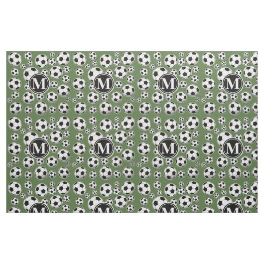 Monogramm-Fußball - Baum-Spitze Stoff (Fat Quarter (45,7 x 55,9 cm))