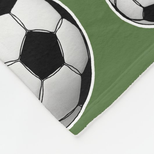 Monogramm Fußball - Baumstruktur oben Fleecedecke (Ecke)