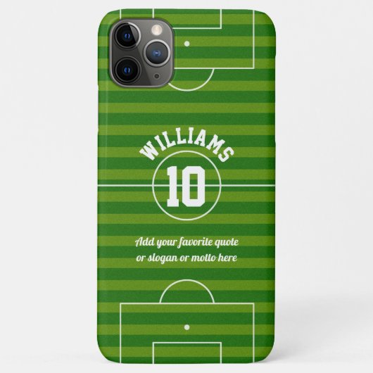 Monogramm Fußball-Feld Ball Sport Green Football Case-Mate iPhone Hülle (Rückseite)