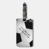 Monogramm Fußball-Fußball-Ball Gepäckanhänger (Rückseite vertikal)