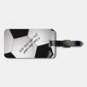 Monogramm Fußball-Fußball-Ball Gepäckanhänger (Rückseite horizontal)