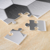 Monogramm-Fußball-Fußballplatz-Ball-Sport-Grün Puzzle (Seite)