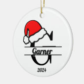 Monogramm G | beidseitig Keramik Ornament (Links)