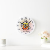 Monogramm G Sock Monkey-Uhr Runde Wanduhr (Zuhause)
