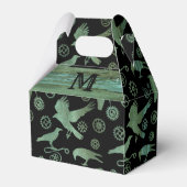 Monogramm-Gabel für Steampunk-Verdigris-Gänge Geschenkschachtel (Vorderseite)