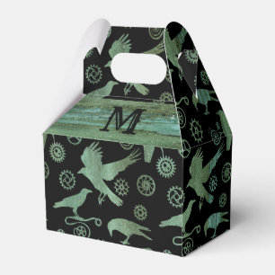 Monogramm-Gabel für Steampunk-Verdigris-Gänge Geschenkschachtel