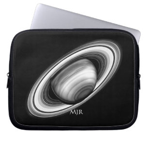 Monogramm, Gasriesen Saturn - Sonnensystem Laptopschutzhülle