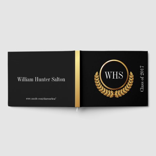 Monogramm-Gast, Speicher, Abschluss-Buch Gästebuch (Voll)