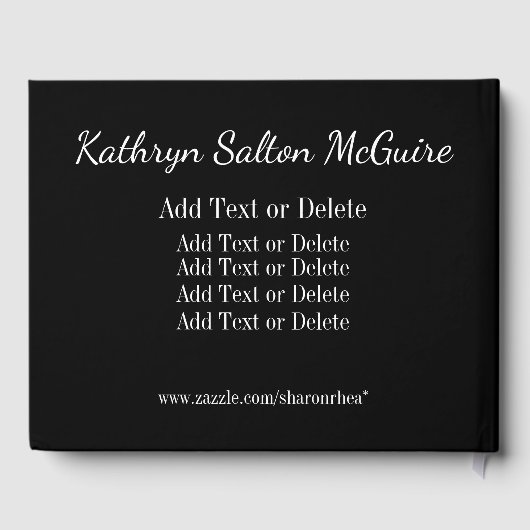 Monogramm-Gast, Speicher, Abschluss-Buch Gästebuch (Rückseite)