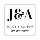 Monogramm-Gastgeschenk Hochzeit Gummistempel (Prägung)