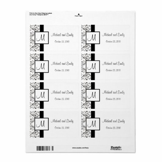 Monogramm-Gastgeschenk Hochzeiten (Vorne)