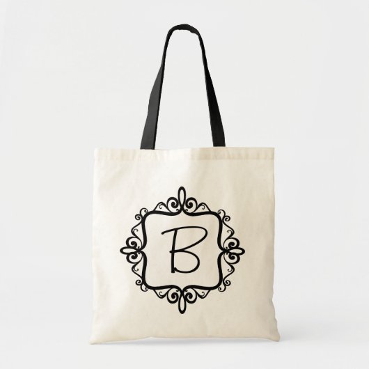 Monogramm-Gastgeschenk Hochzeits-Tasche Tragetasche (Vorne)