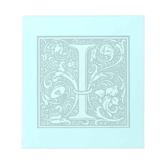 Monogramm geblüht - I Notizblock (Vorderseite)