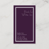 Monogramm-Geblüht [lila] Visitenkarten Visitenkarte (Rückseite)