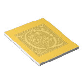 Monogramm geblüht - Q Notizblock (angewinkelt)