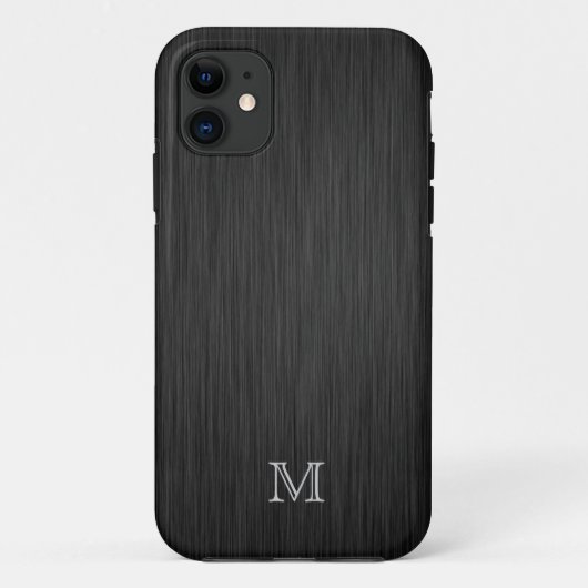 Monogramm gebürsteter Metallblick iPhone 5 Kasten Case-Mate iPhone Hülle (Rückseite)