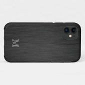 Monogramm gebürsteter Metallblick iPhone 5 Kasten Case-Mate iPhone Hülle (Rückseite (Horizontal))