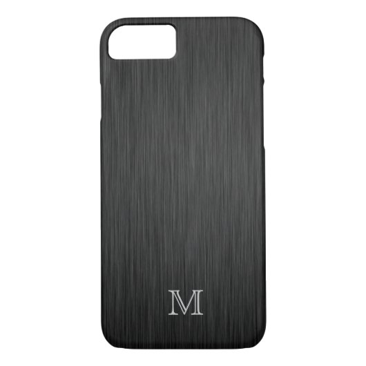 Monogramm gebürsteter Metallblick iPhone 7 Kasten Case-Mate iPhone Hülle (Rückseite)
