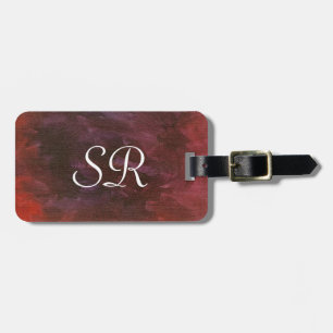Monogramm gebürstetes lila Faux-Finish Gepäckanhänger