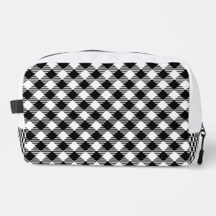 Monogramm gedruckter Rucksack mit Schwarzweiß-Gitt