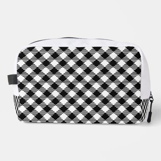 Monogramm gedruckter Rucksack mit Schwarzweiß-Gitt (Vorderseite)