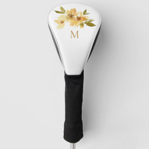 Monogramm Gelb und Kupfer Golf Headcover