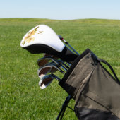 Monogramm Gelb und Kupfer Golf Headcover (In SItu)