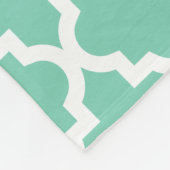 Monogramm Gelb und Seafoam | Fleece Blanket (Ecke)