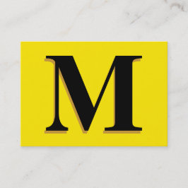 Monogramm-Gelb Visitenkarte
