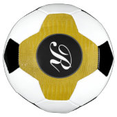 Monogramm Gelbe Alligator Textur drucken Fußball (Gedreht)