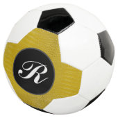 Monogramm Gelbe Alligator Textur drucken Fußball (Dreiviertel)