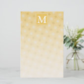 Monogramm-gelbe Kreismuster Briefpapier (Stehend Vorderseite)