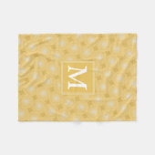 Monogramm-gelbe Kreismuster Fleecedecke (Vorderseite (Horizontal))