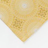Monogramm-gelbe Kreismuster Fleecedecke (Ecke)
