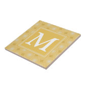 Monogramm-gelbe Kreismuster Fliese (Seite)