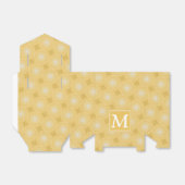 Monogramm-gelbe Kreismuster Geschenkschachtel (Ungefaltet)