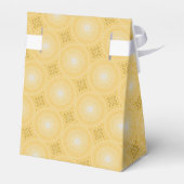 Monogramm-gelbe Kreismuster Geschenkschachtel (Rückseite)