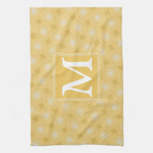 Monogramm-gelbe Kreismuster Geschirrtuch (Vertikal)