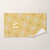 Monogramm-gelbe Kreismuster Handtuch (Handtuch)