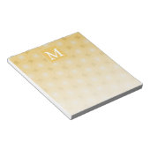 Monogramm-gelbe Kreismuster Notizblock (angewinkelt)
