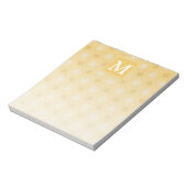 Monogramm-gelbe Kreismuster Notizblock (Rotiert)