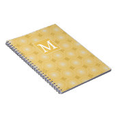 Monogramm-gelbe Kreismuster Notizblock (Rechte Seite)