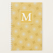 Monogramm-gelbe Kreismuster Planer (Vorderseite)
