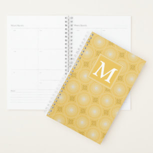 Monogramm-gelbe Kreismuster Planer