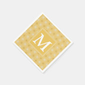 Monogramm-gelbe Kreismuster Serviette (Ecke)