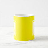 Monogramm-gelbe modische einfache kaffeetasse (Mittel)